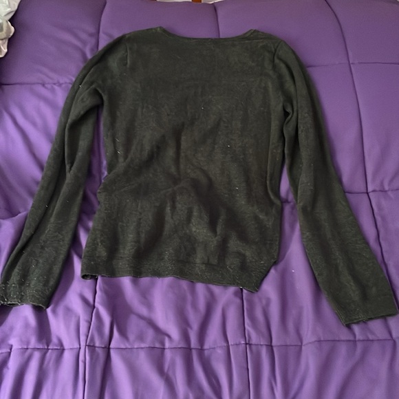 Black sweater with Pom Poms on it - Picture 3 of 3